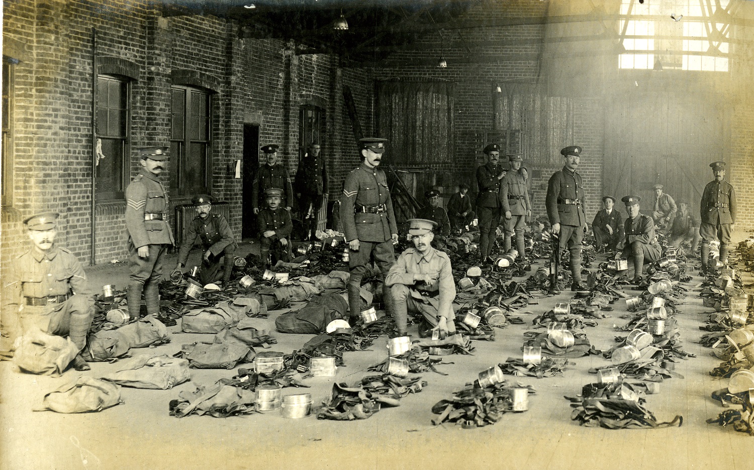 Westgate Hall Kit Inspection in 1915