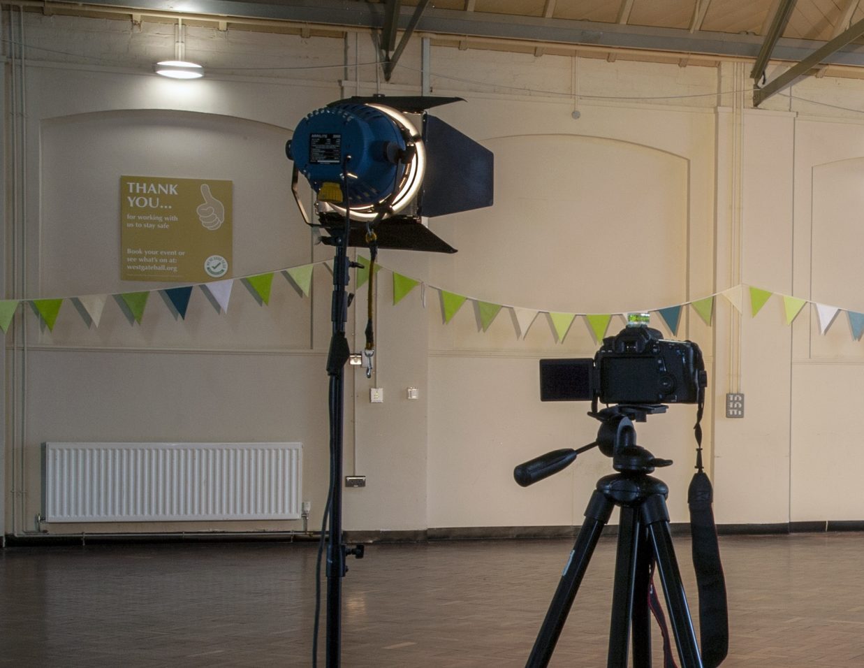 Filming at Westgate Hall. Photo Carlos Dominguez