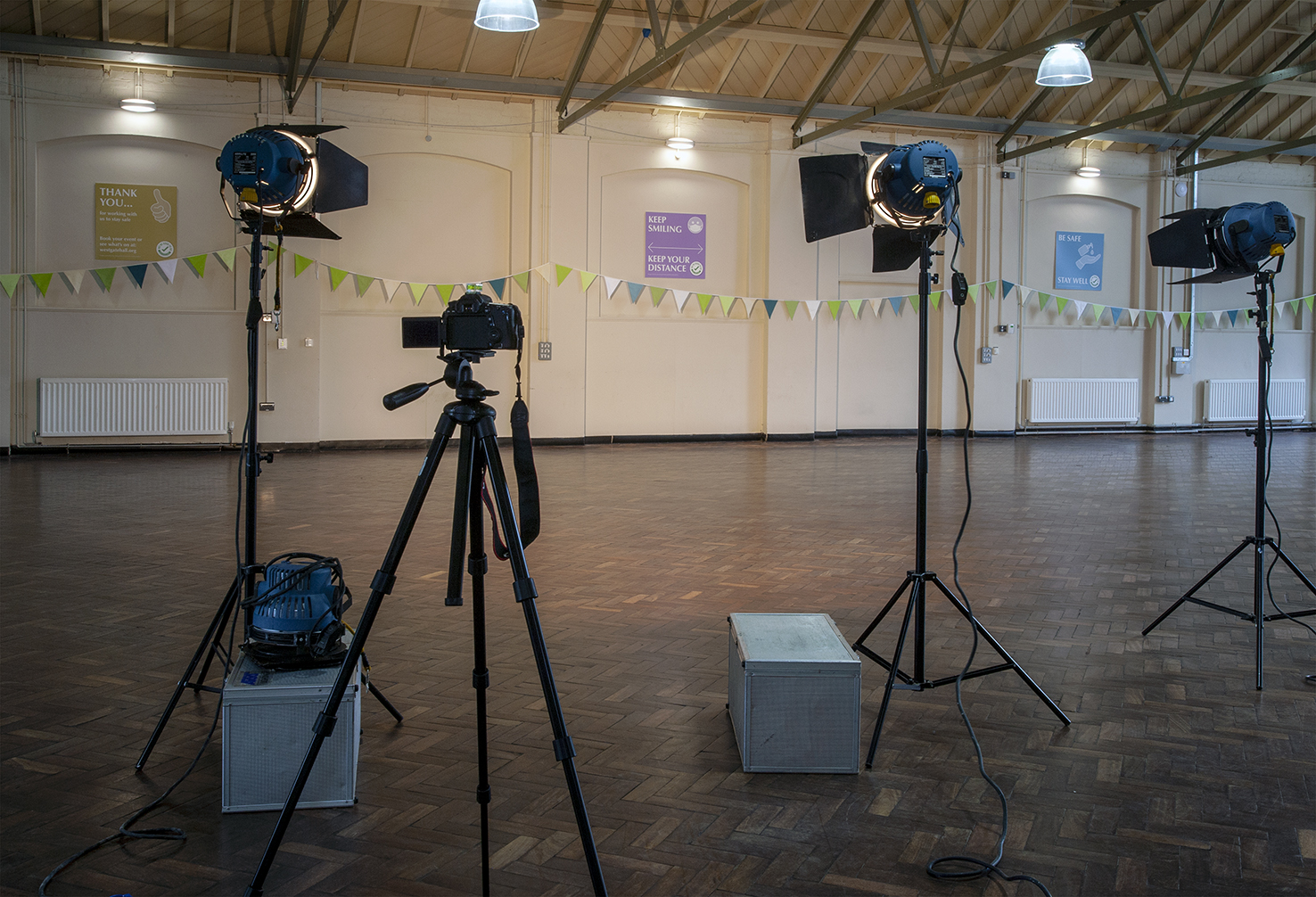 Filming at Westgate Hall. Photo by Carlos Dominguez